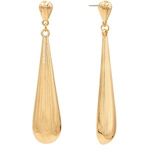 Elongated Tear Dangle Earrings